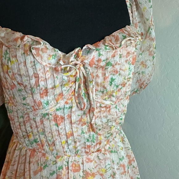 Anthropologie Pink Floral Maxi Dress - Picture 7 of 16